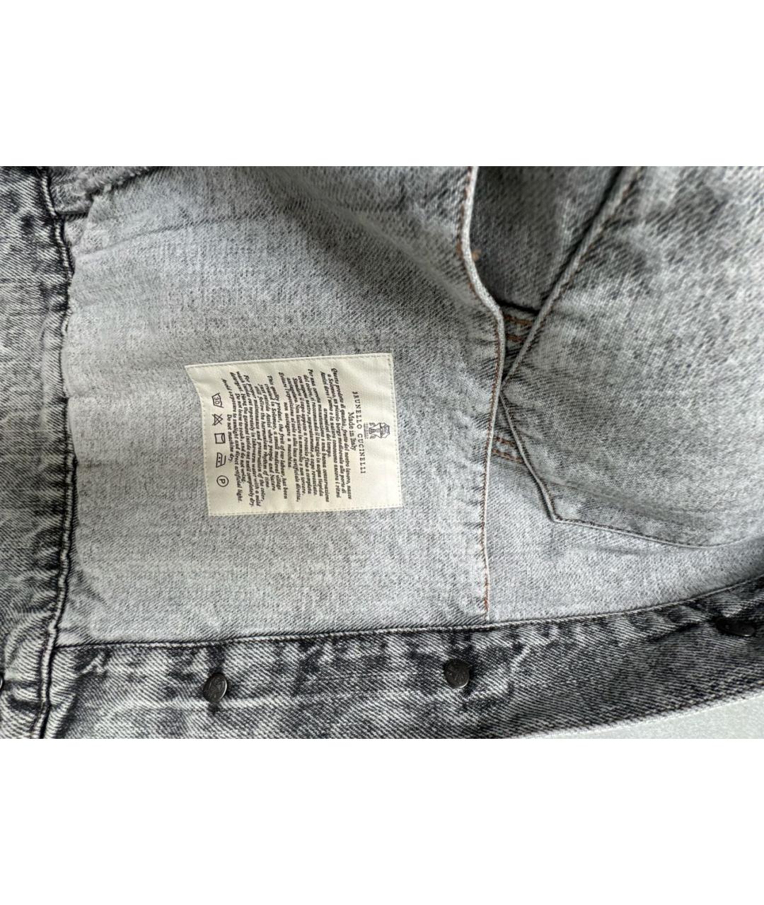 BRUNELLO CUCINELLI Серая деним куртка, фото 7