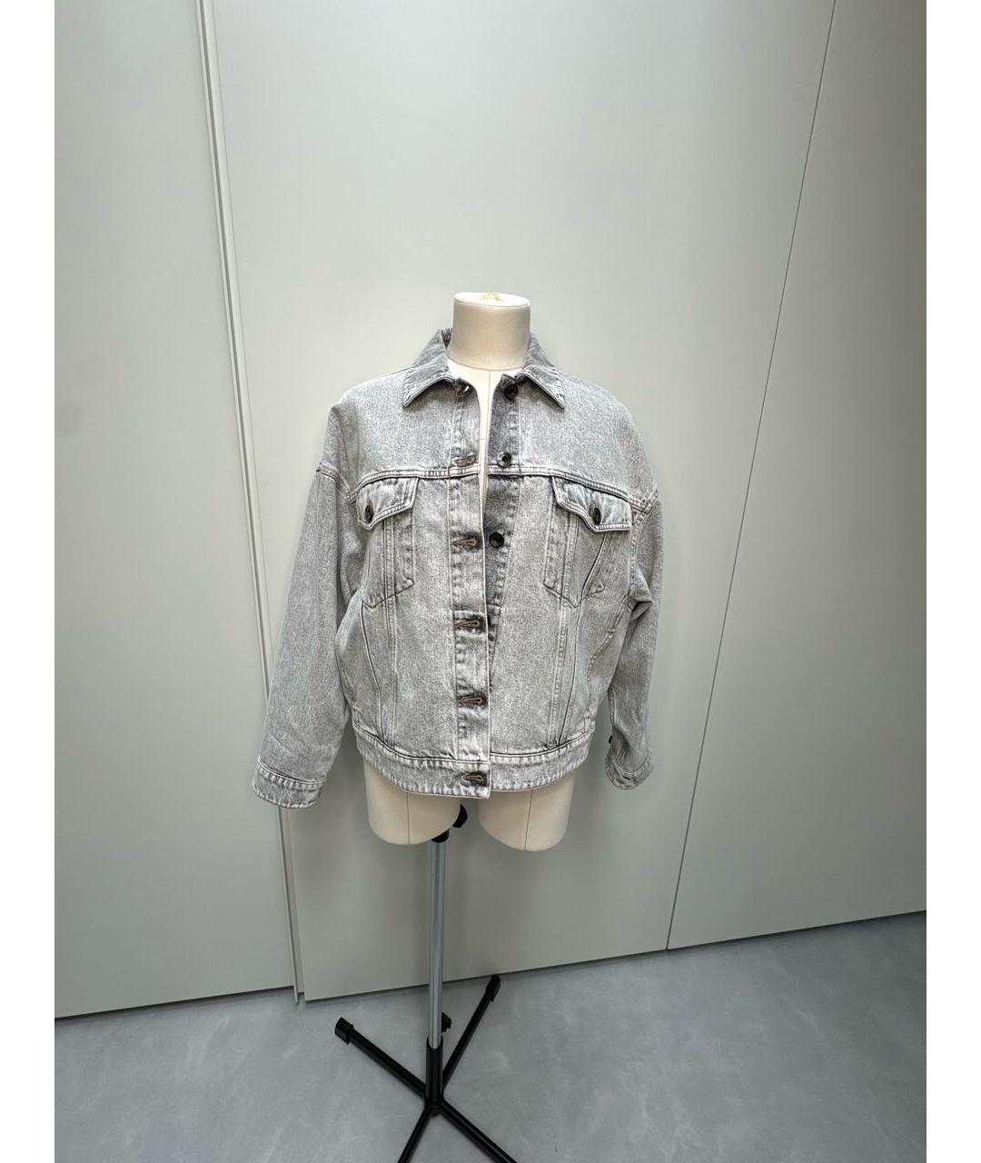 BRUNELLO CUCINELLI Серая деним куртка, фото 8