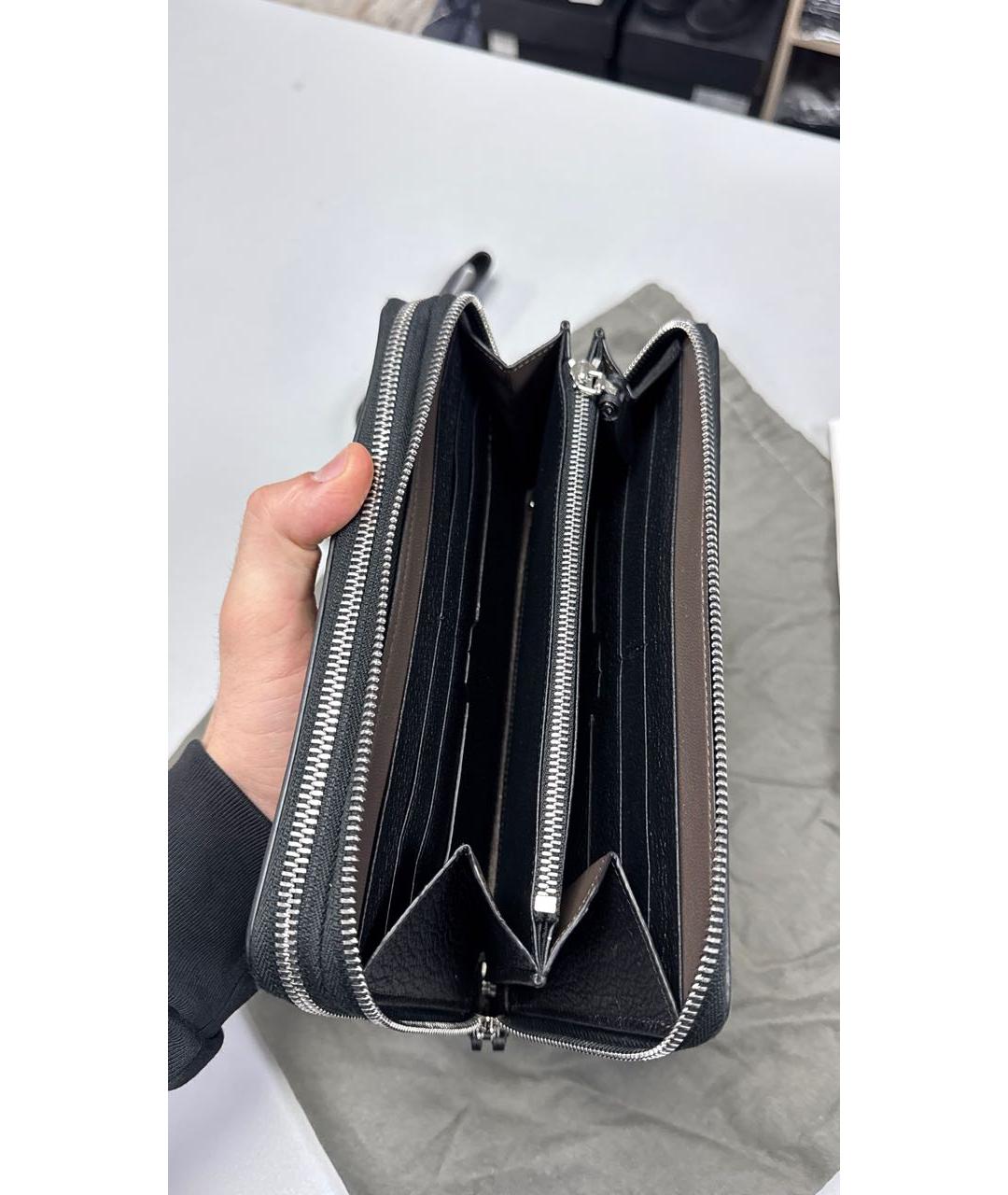 BRIONI Черный кожаный кошелек, фото 7
