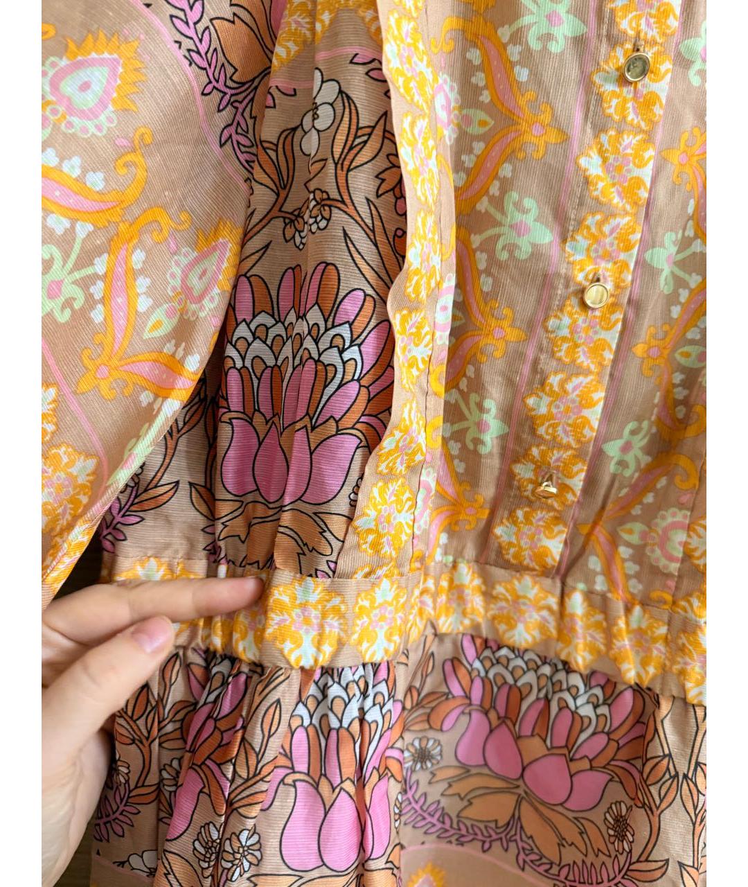 SANDRO Мульти льняное повседневное платье, фото 8