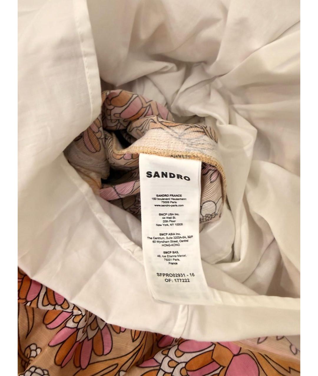 SANDRO Мульти льняное повседневное платье, фото 3