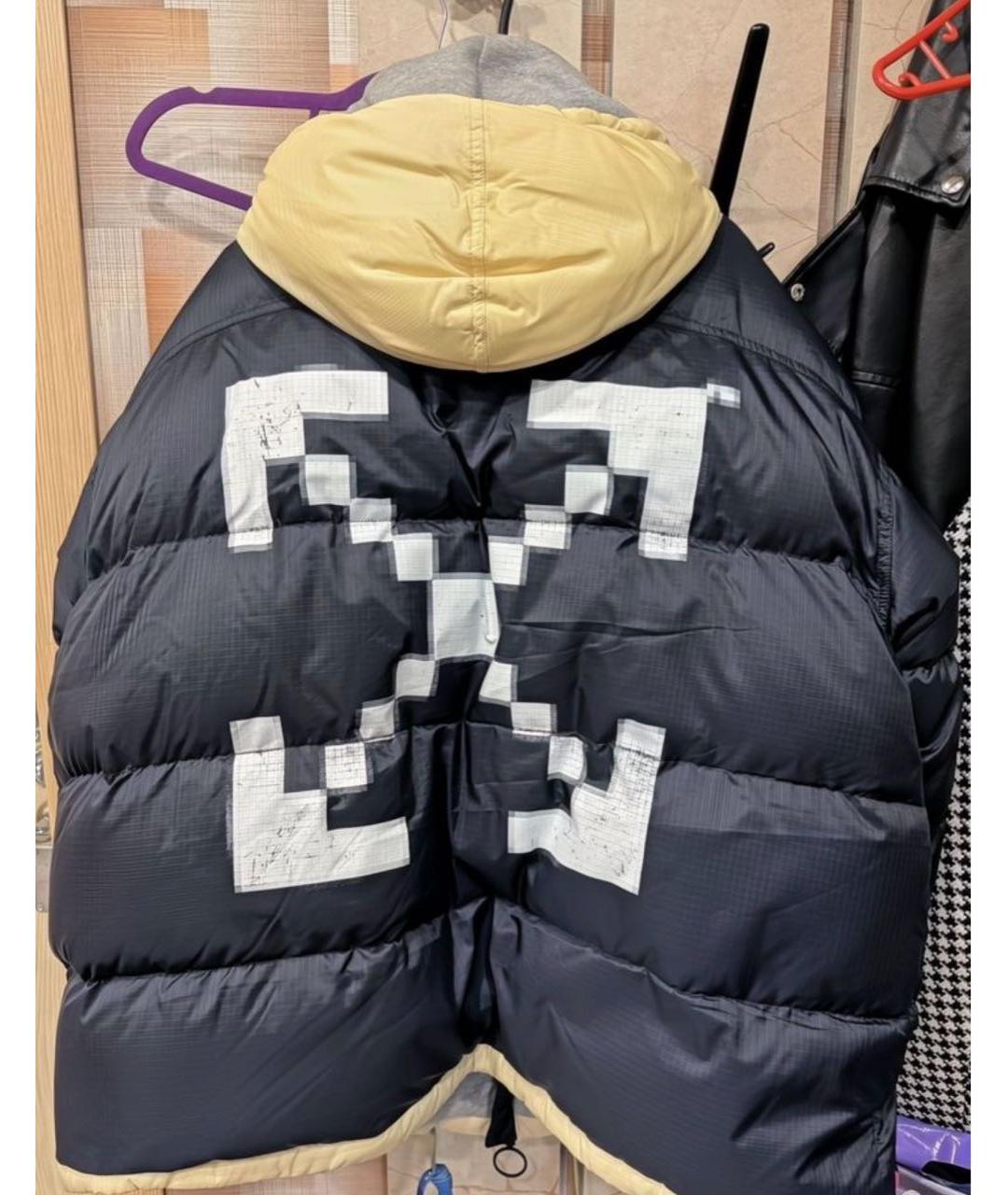 OFF-WHITE Черный полиамидовый пуховик, фото 2