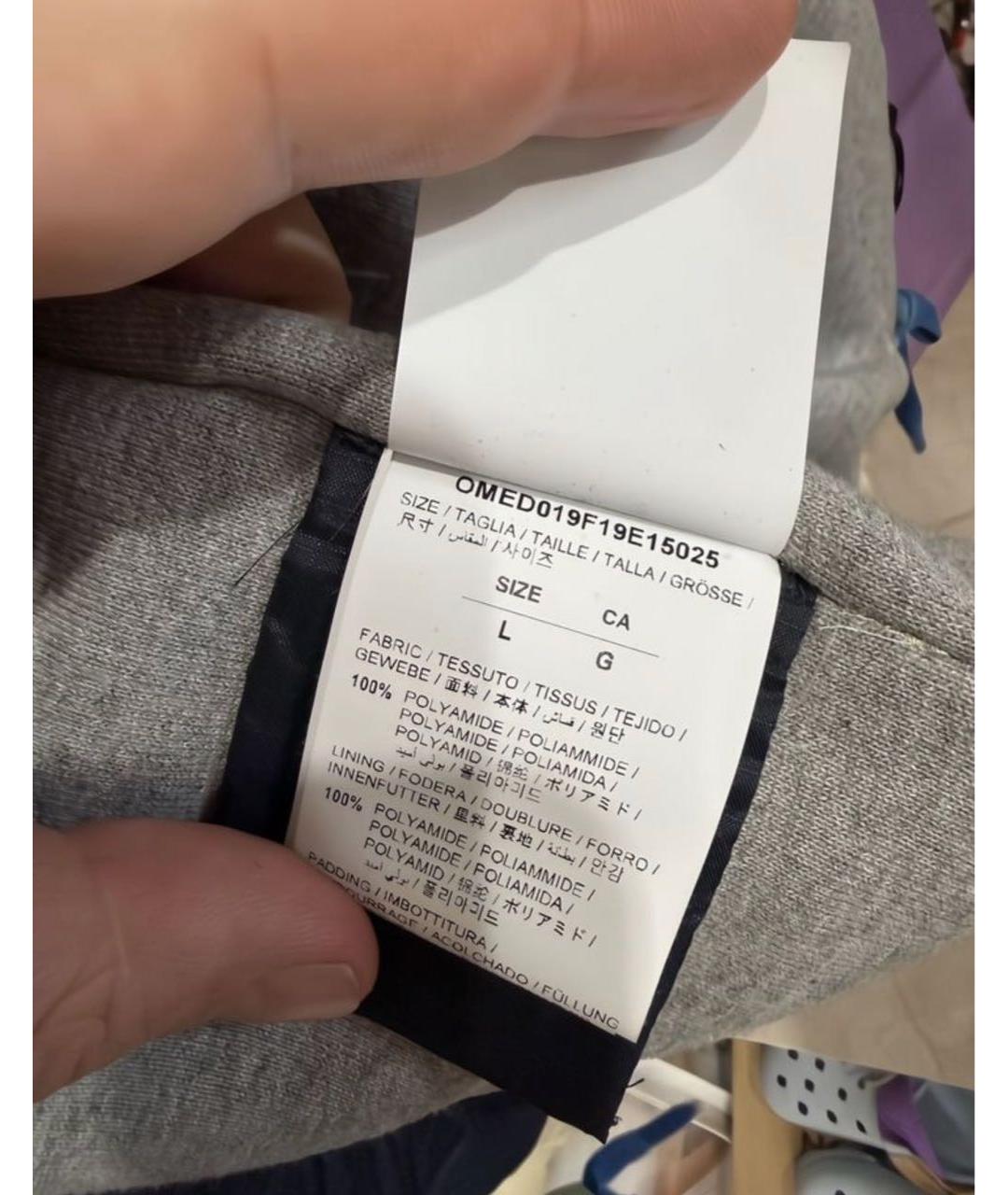 OFF-WHITE Черный полиамидовый пуховик, фото 3