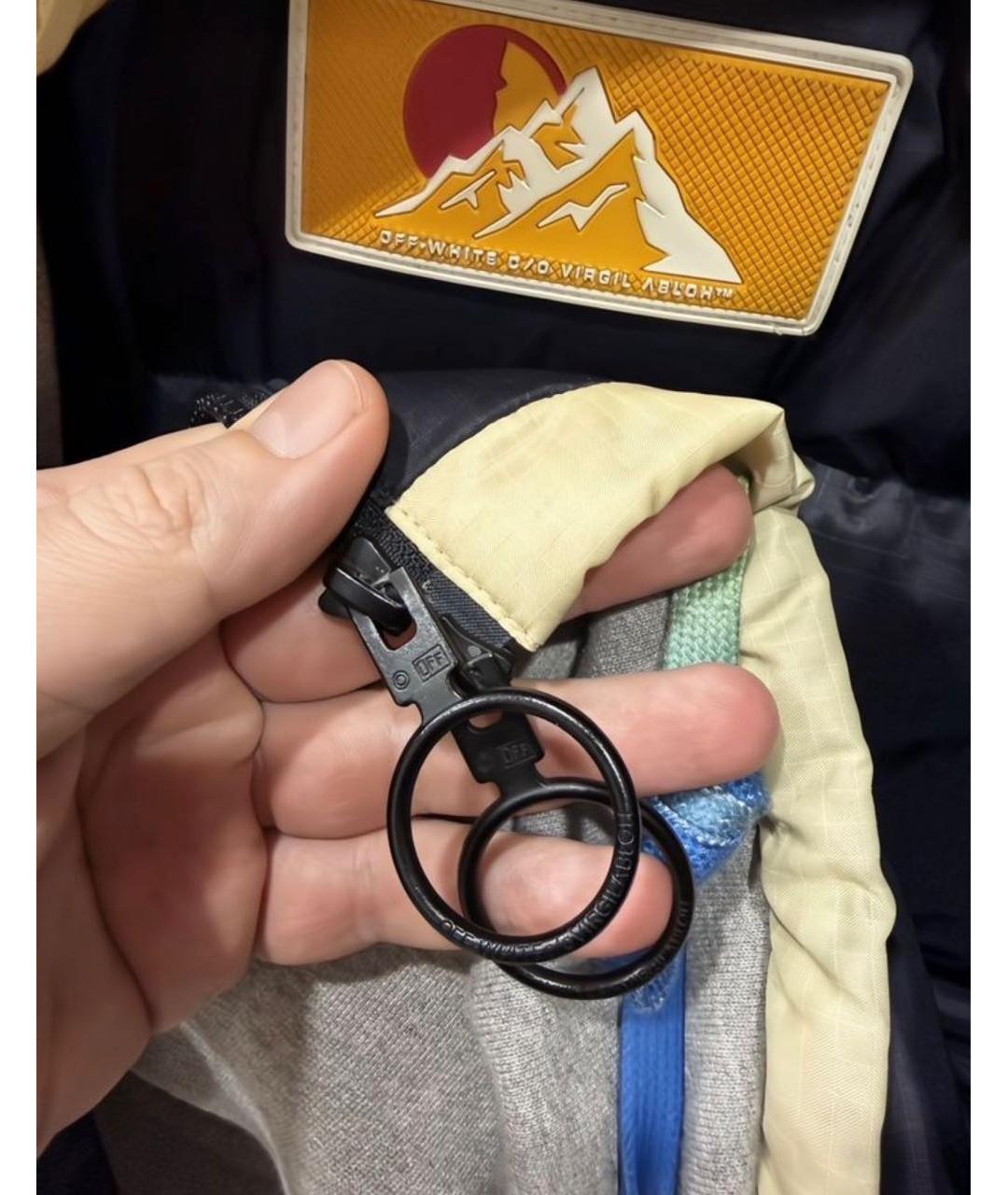 OFF-WHITE Черный полиамидовый пуховик, фото 4