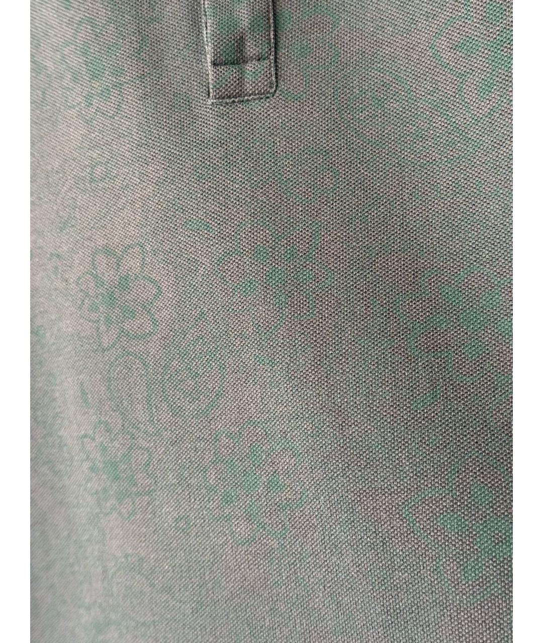 FALCONERI Зеленые хлопковое поло с коротким рукавом, фото 4