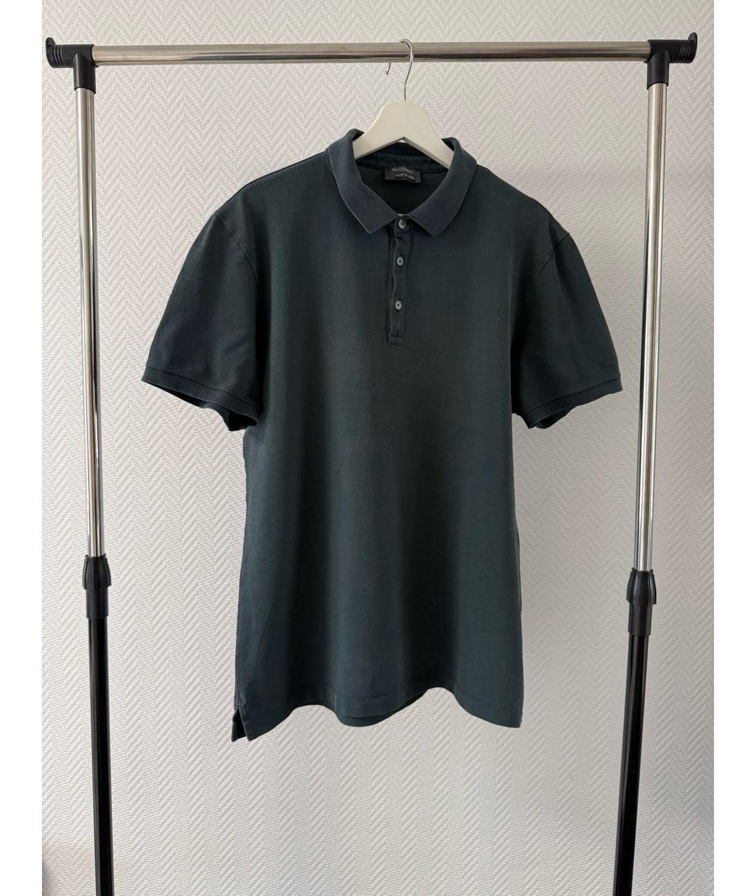 FALCONERI Зеленые хлопковое поло с коротким рукавом, фото 8