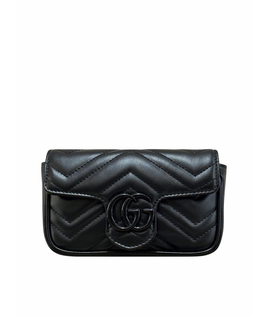 GUCCI Черная кожаная сумка через плечо, фото 1