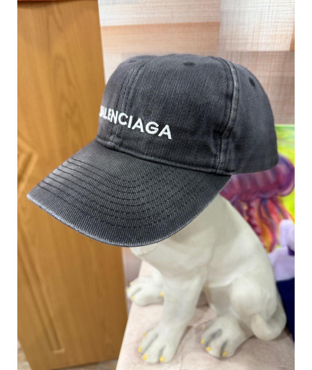 BALENCIAGA Черная хлопковая кепка/бейсболка, фото 2