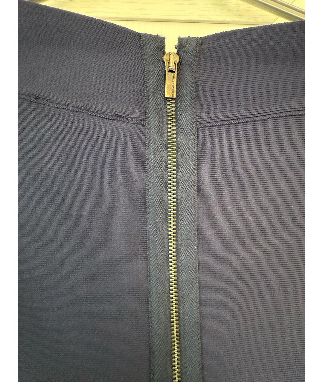 BCBG MAXAZRIA Темно-синее вискозное коктейльное платье, фото 5