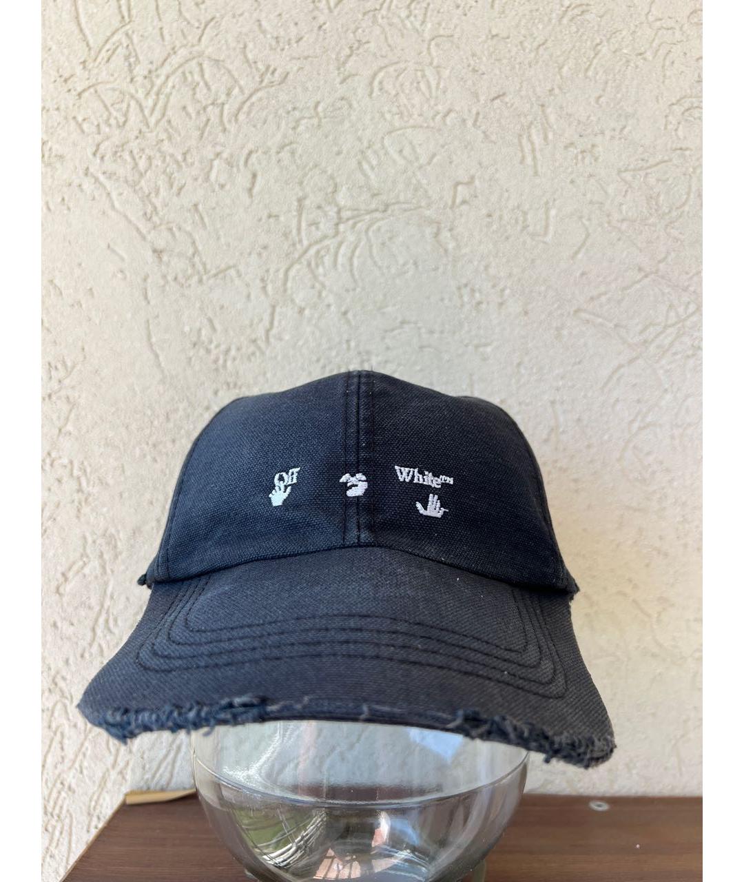 OFF-WHITE Черная хлопковая кепка/бейсболка, фото 5