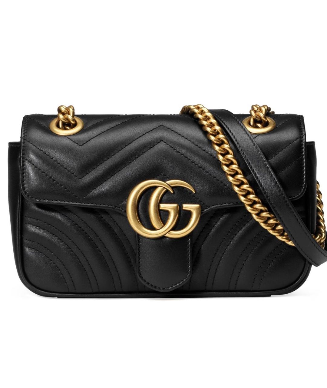 GUCCI Черная кожаная сумка через плечо, фото 7