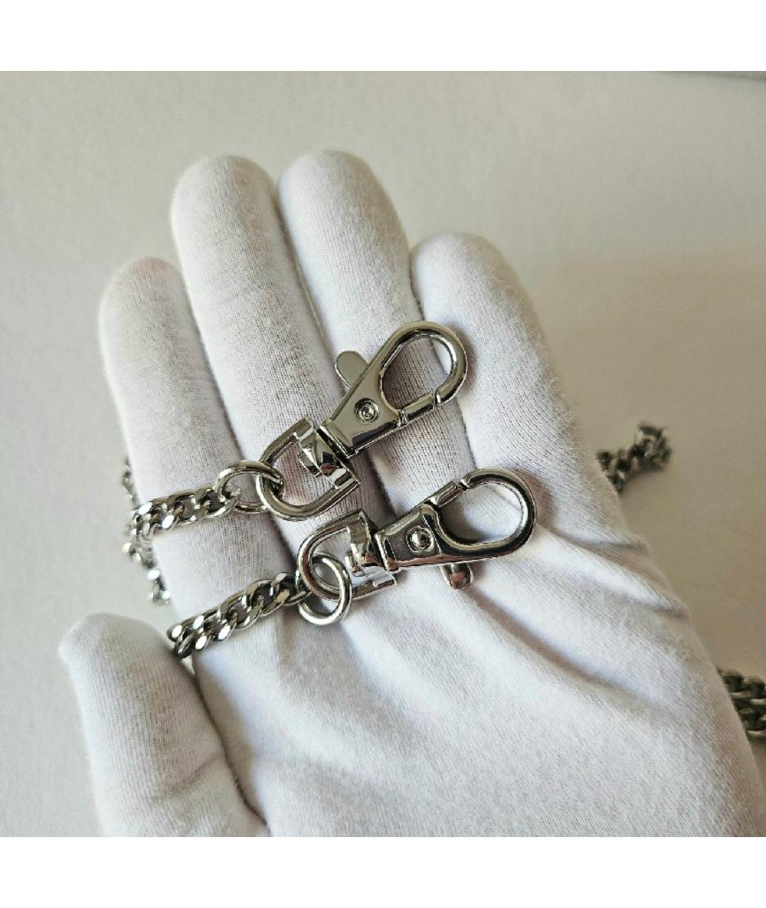 VIVIENNE WESTWOOD Черная кожаная сумка с короткими ручками, фото 6