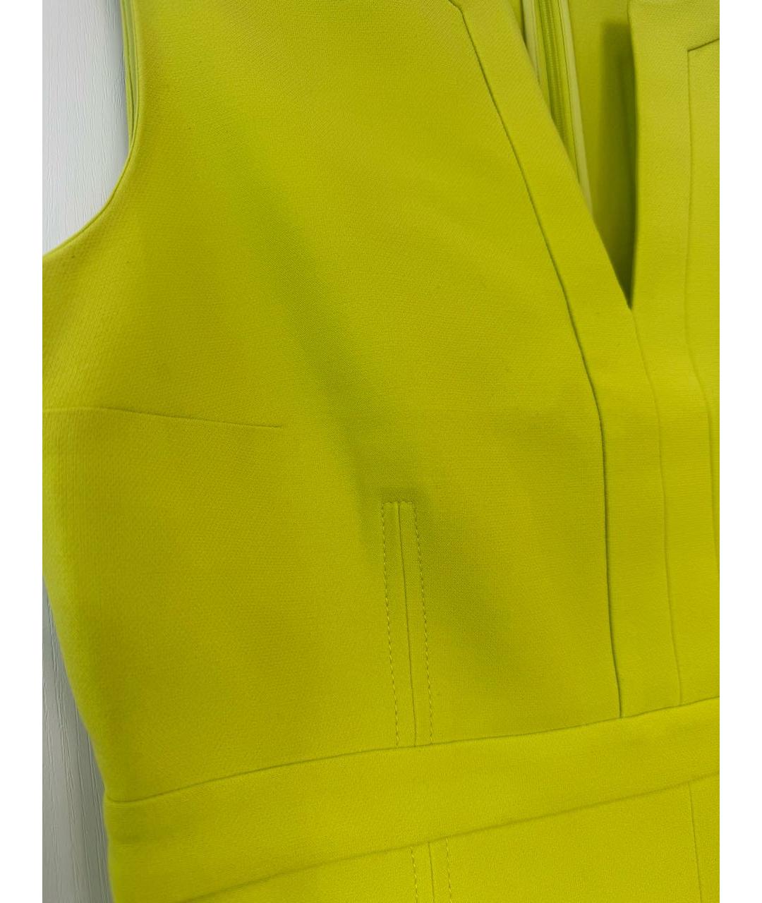 DIANE VON FURSTENBERG Желтое полиэстеровое коктейльное платье, фото 4