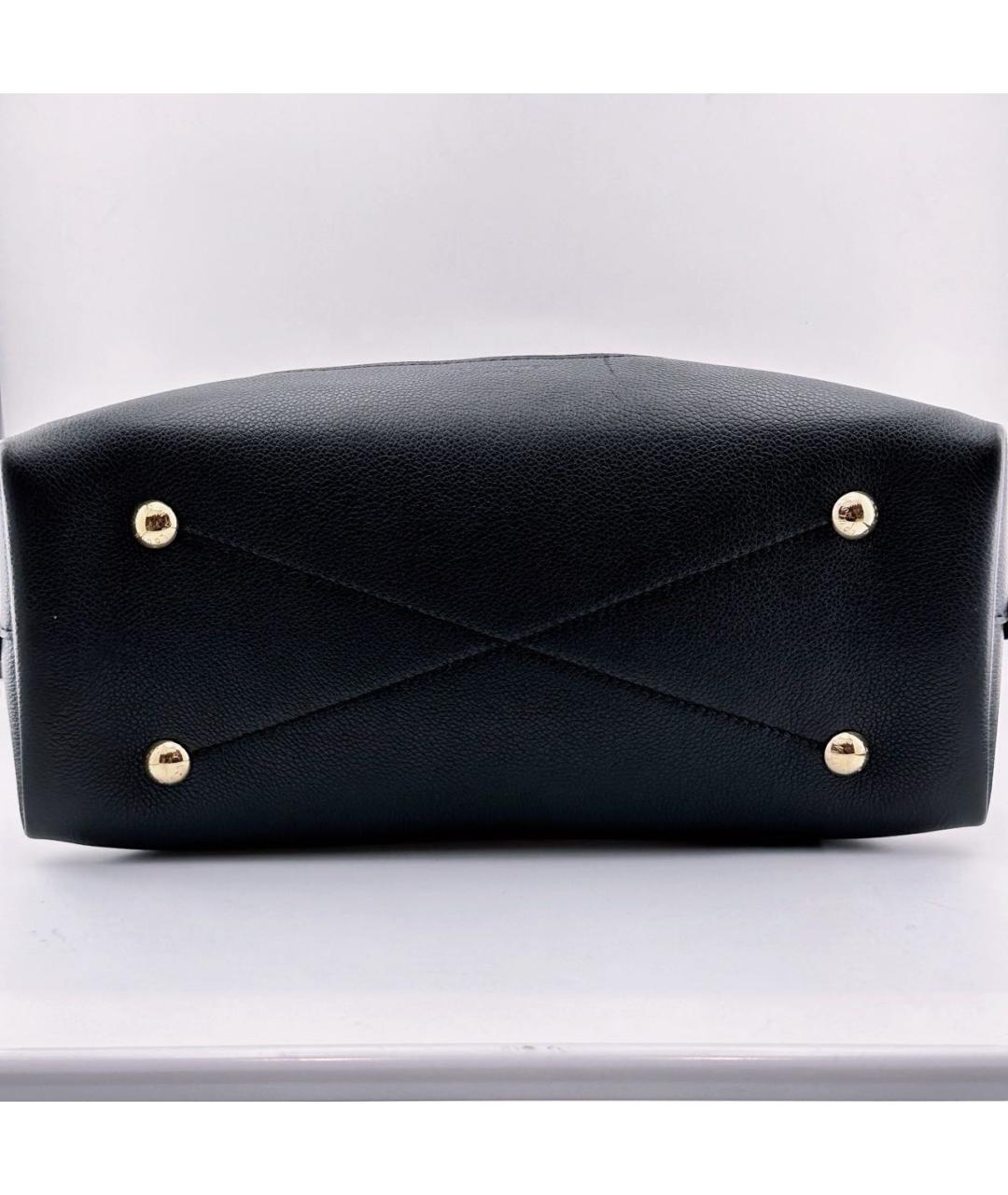 LOUIS VUITTON Черная кожаная сумка с короткими ручками, фото 4