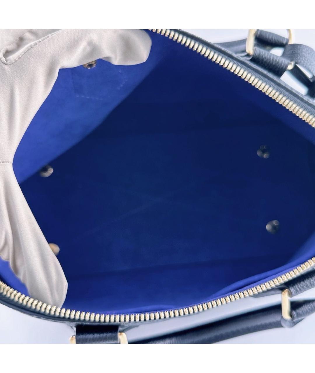 LOUIS VUITTON Черная кожаная сумка с короткими ручками, фото 7