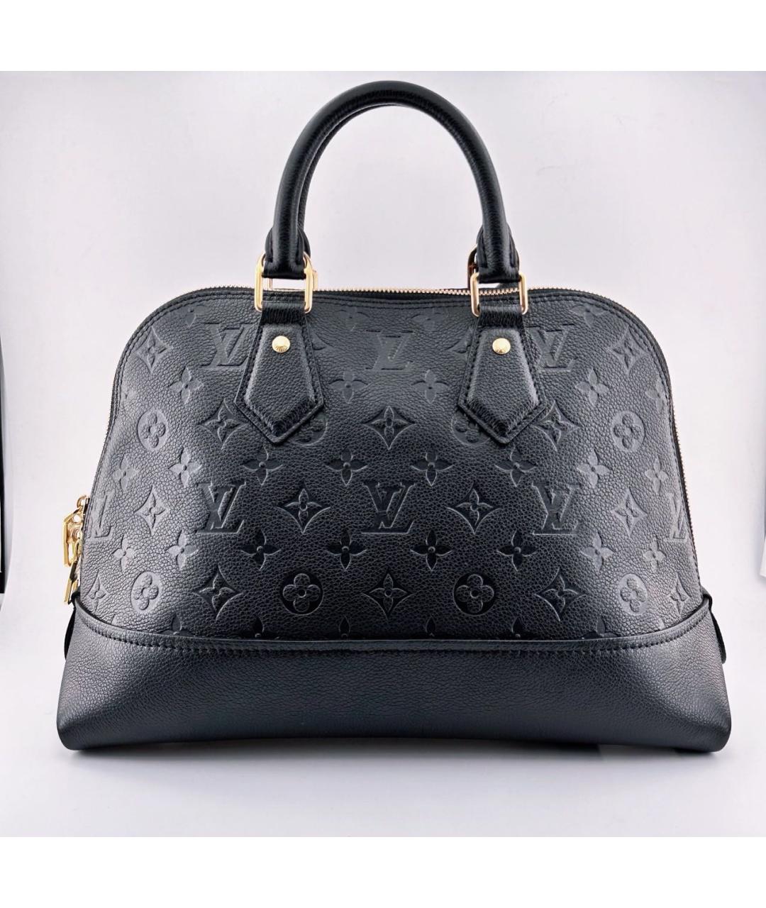 LOUIS VUITTON Черная кожаная сумка с короткими ручками, фото 8