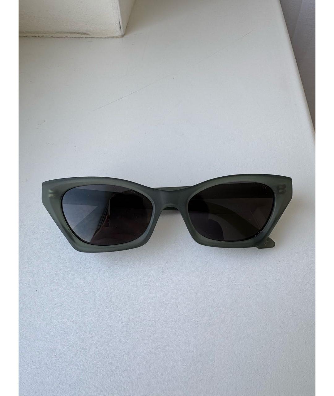 CHRISTIAN DIOR Хаки пластиковые солнцезащитные очки, фото 8