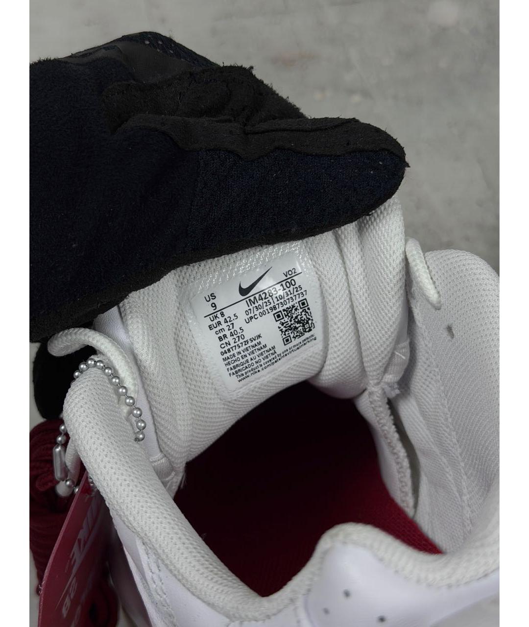 SUPREME Белые кожаные низкие кроссовки / кеды, фото 8