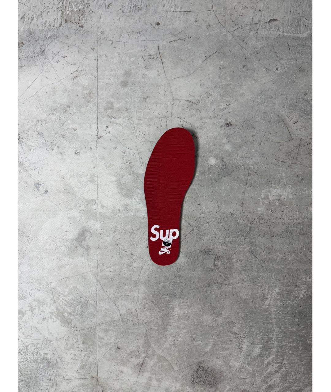 SUPREME Белые кожаные низкие кроссовки / кеды, фото 6