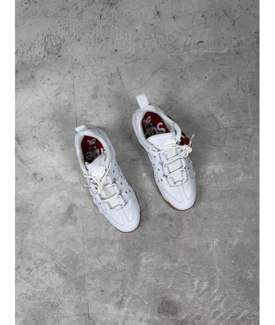 SUPREME Белые кожаные низкие кроссовки / кеды, фото 4