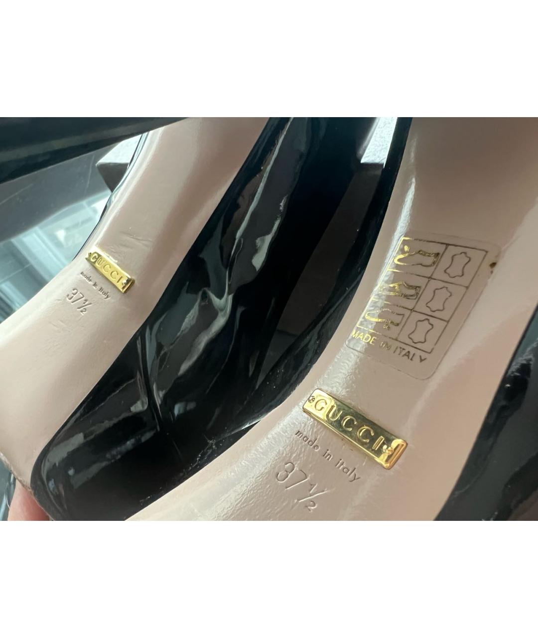 GUCCI Черные туфли из лакированной кожи, фото 8