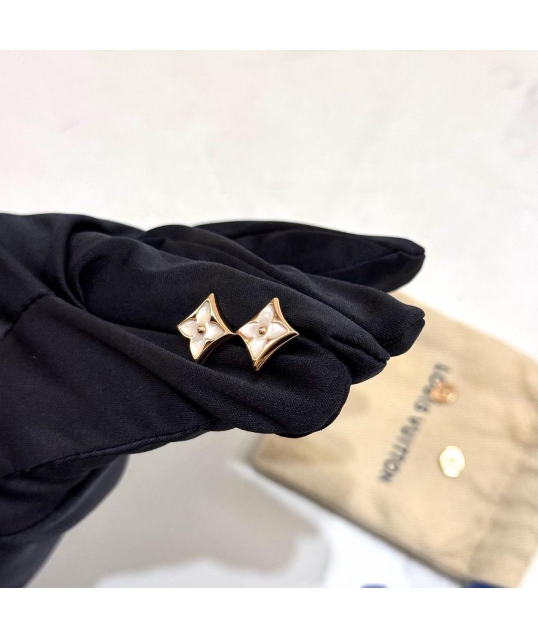 LOUIS VUITTON Белые серьги из розового золота, фото 7