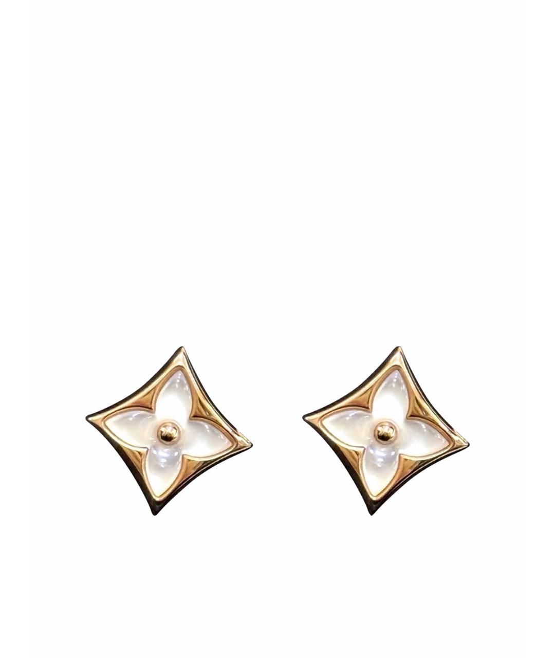 LOUIS VUITTON Белые серьги из розового золота, фото 1