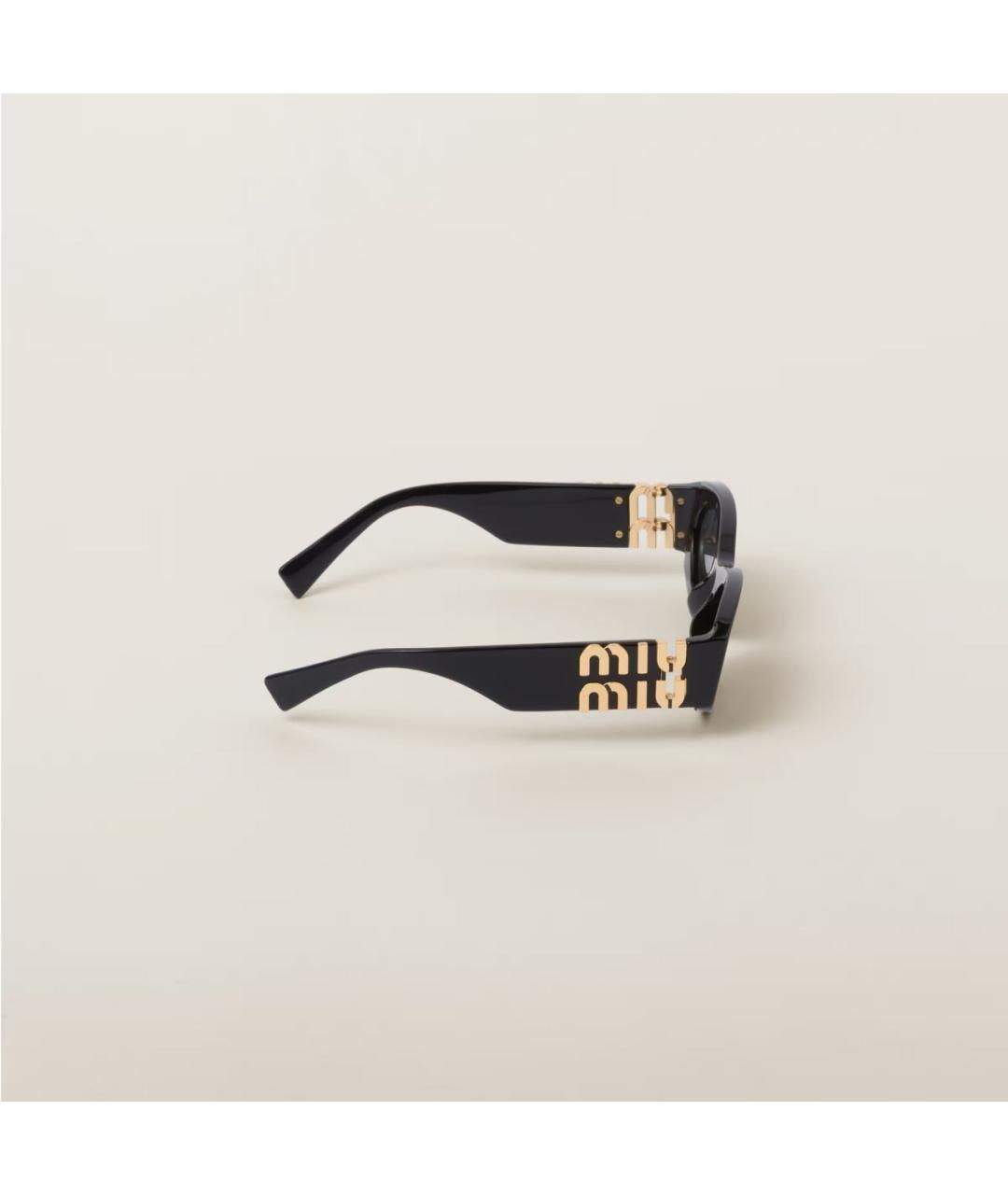 MIU MIU Черные пластиковые солнцезащитные очки, фото 4