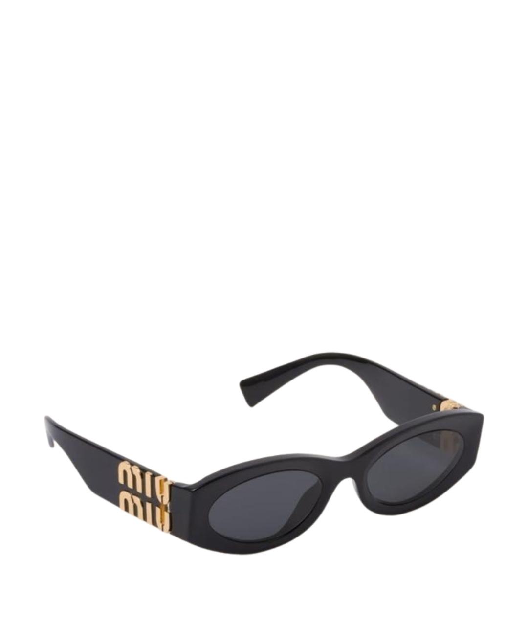 MIU MIU Черные пластиковые солнцезащитные очки, фото 1