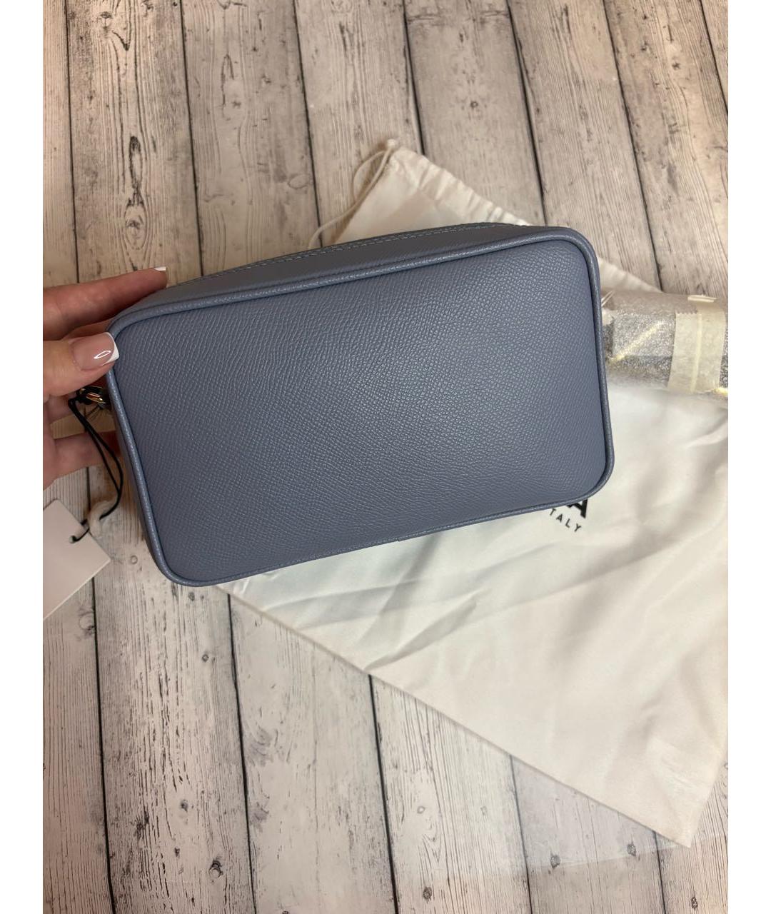 FURLA Голубая кожаная сумка через плечо, фото 2