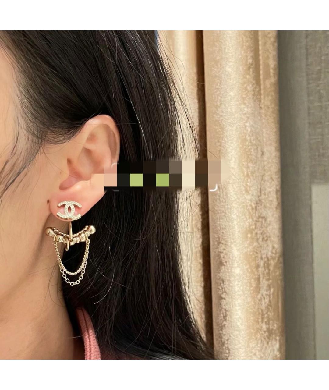 CHANEL Золотые серьги, фото 6