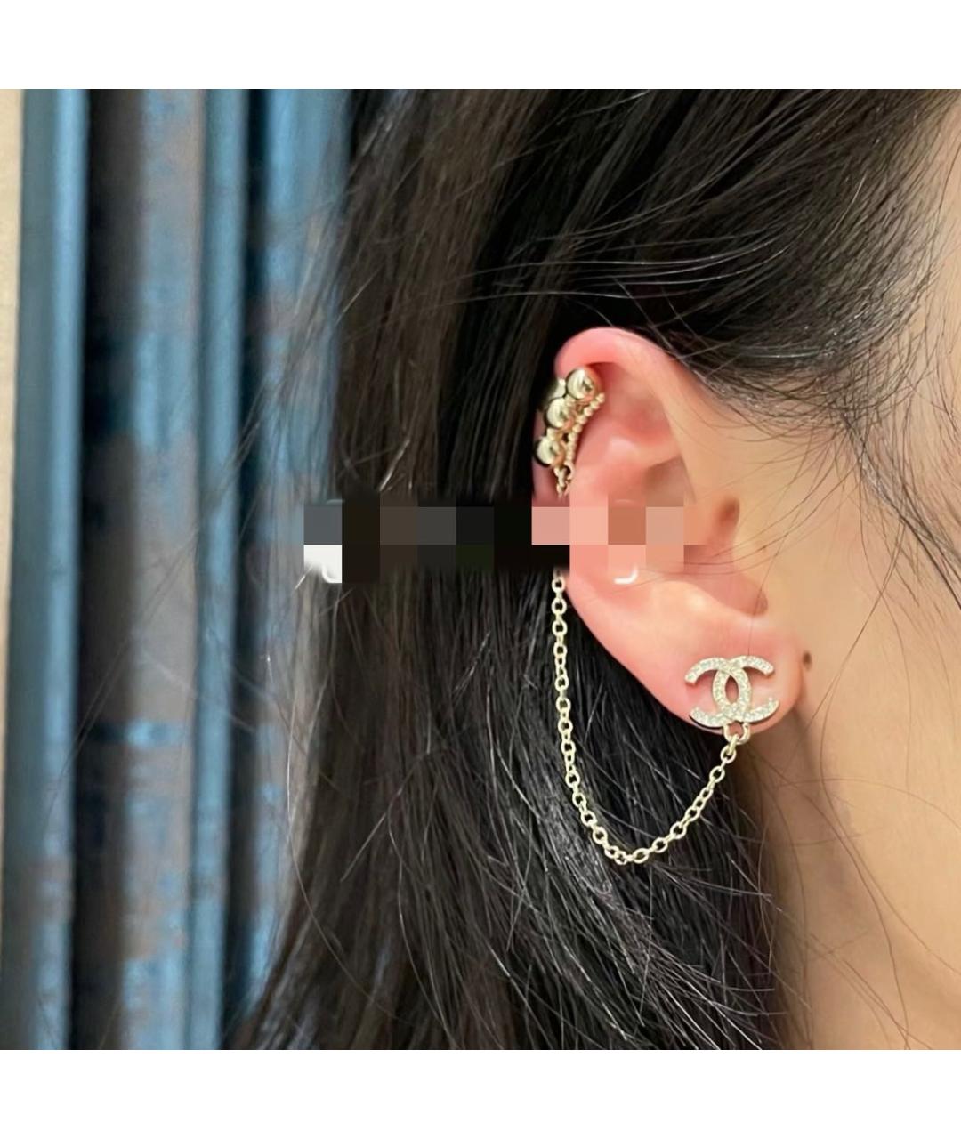 CHANEL Золотые серьги, фото 7