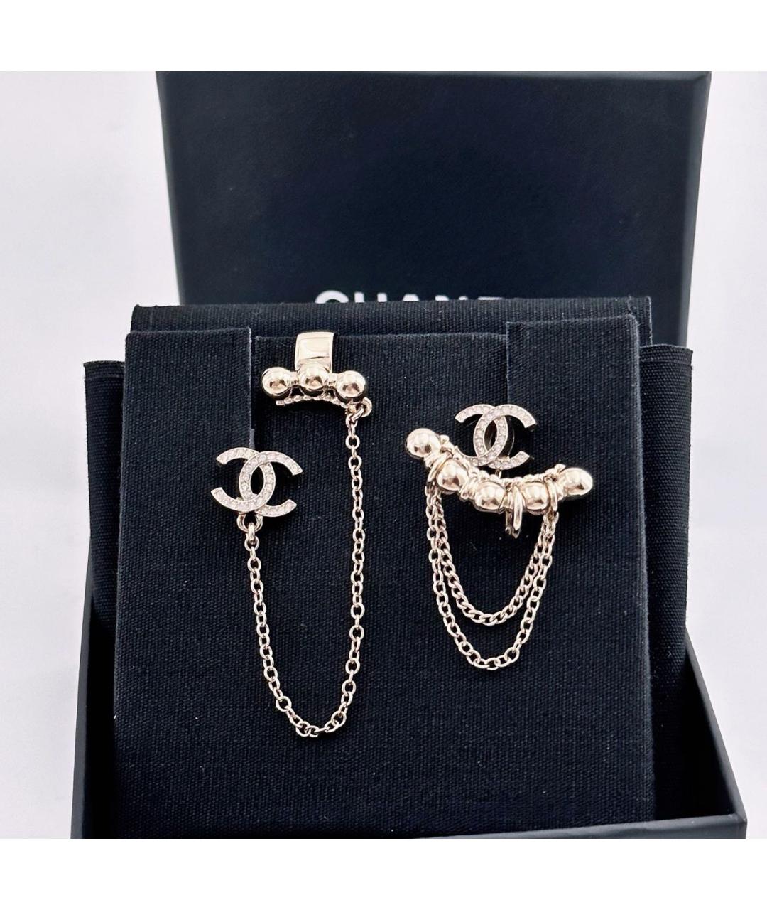 CHANEL Золотые серьги, фото 3