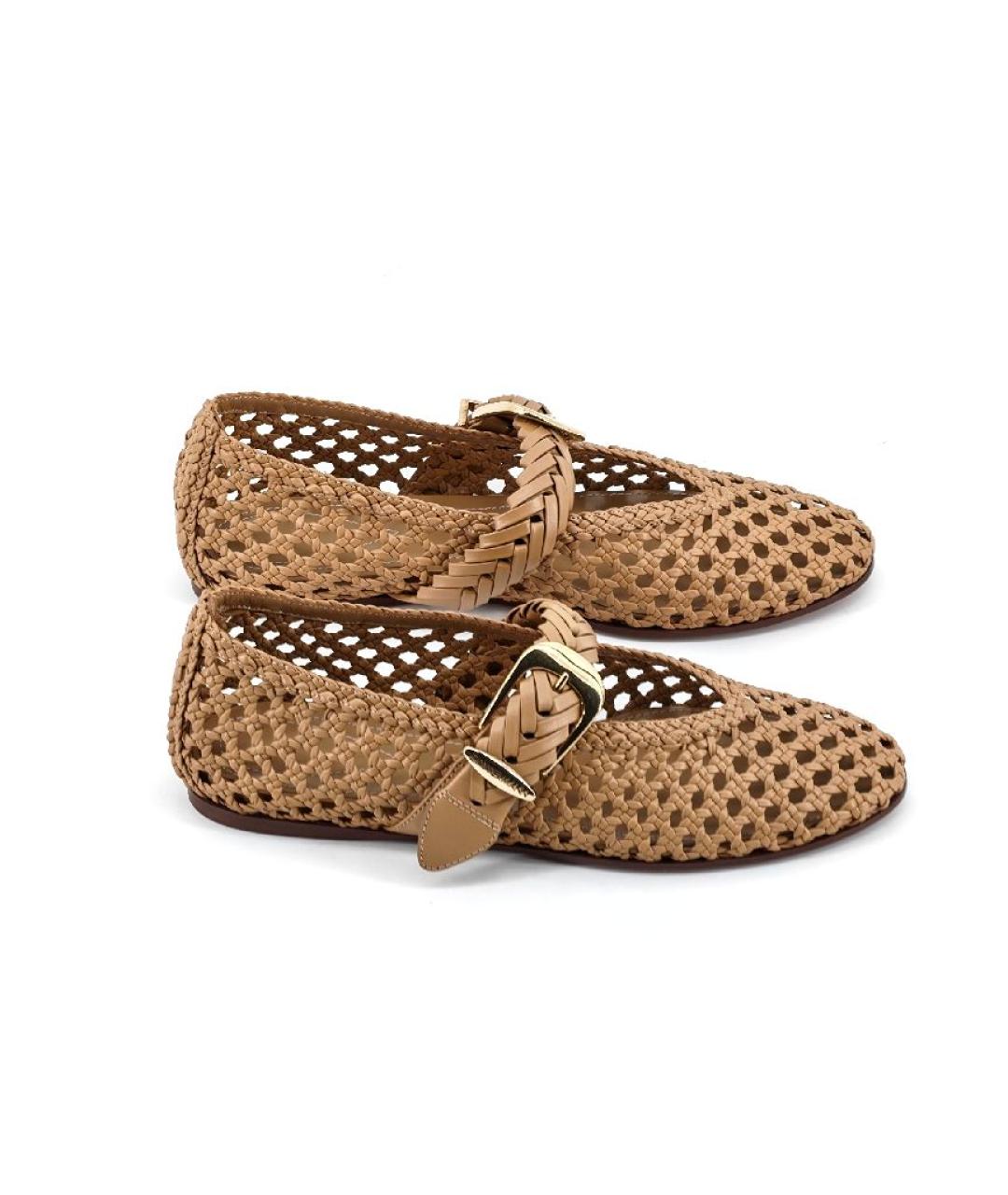 ZIMMERMANN Коричневые кожаные балетки, фото 8