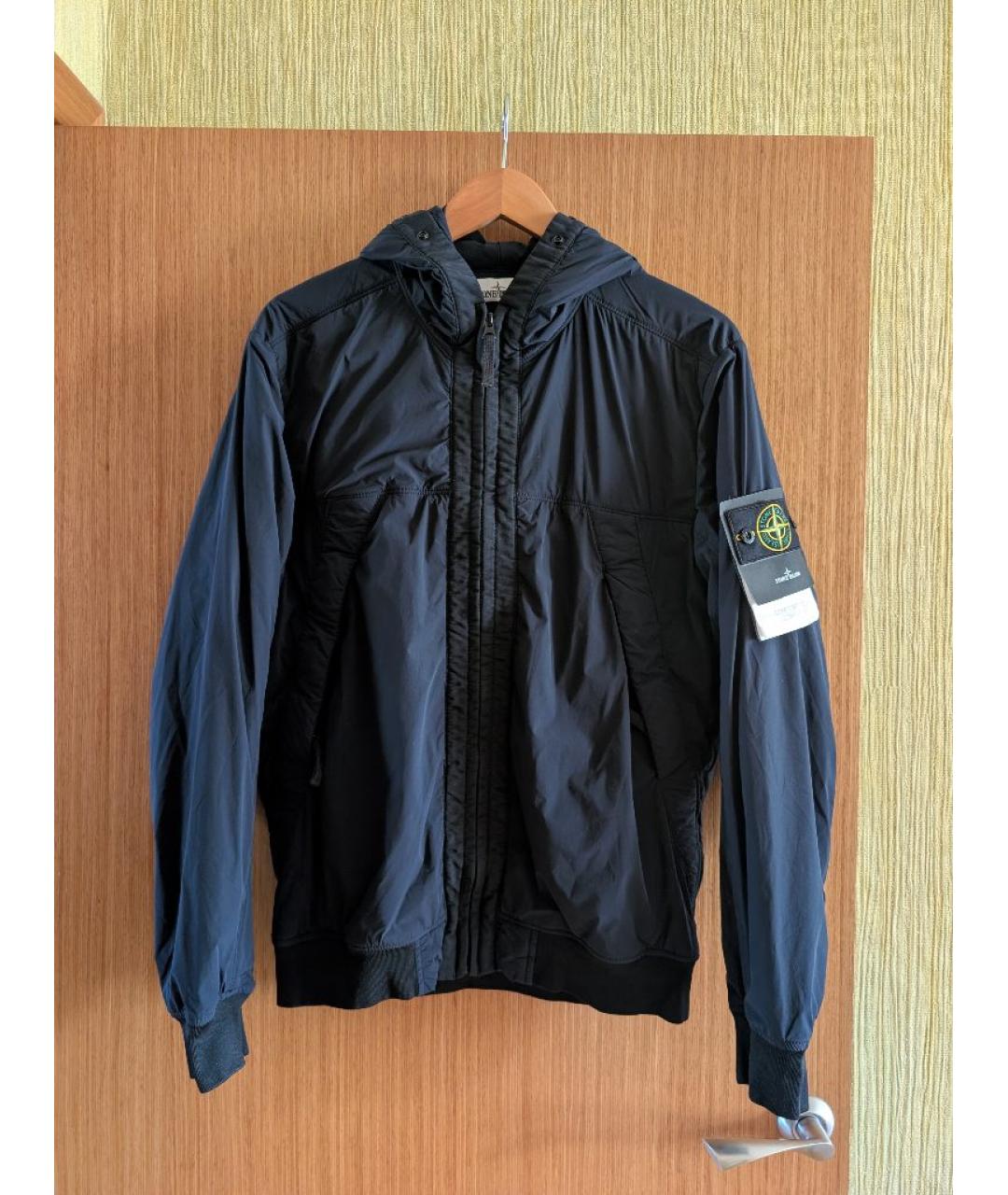 STONE ISLAND Темно-синяя полиамидовая куртка, фото 10