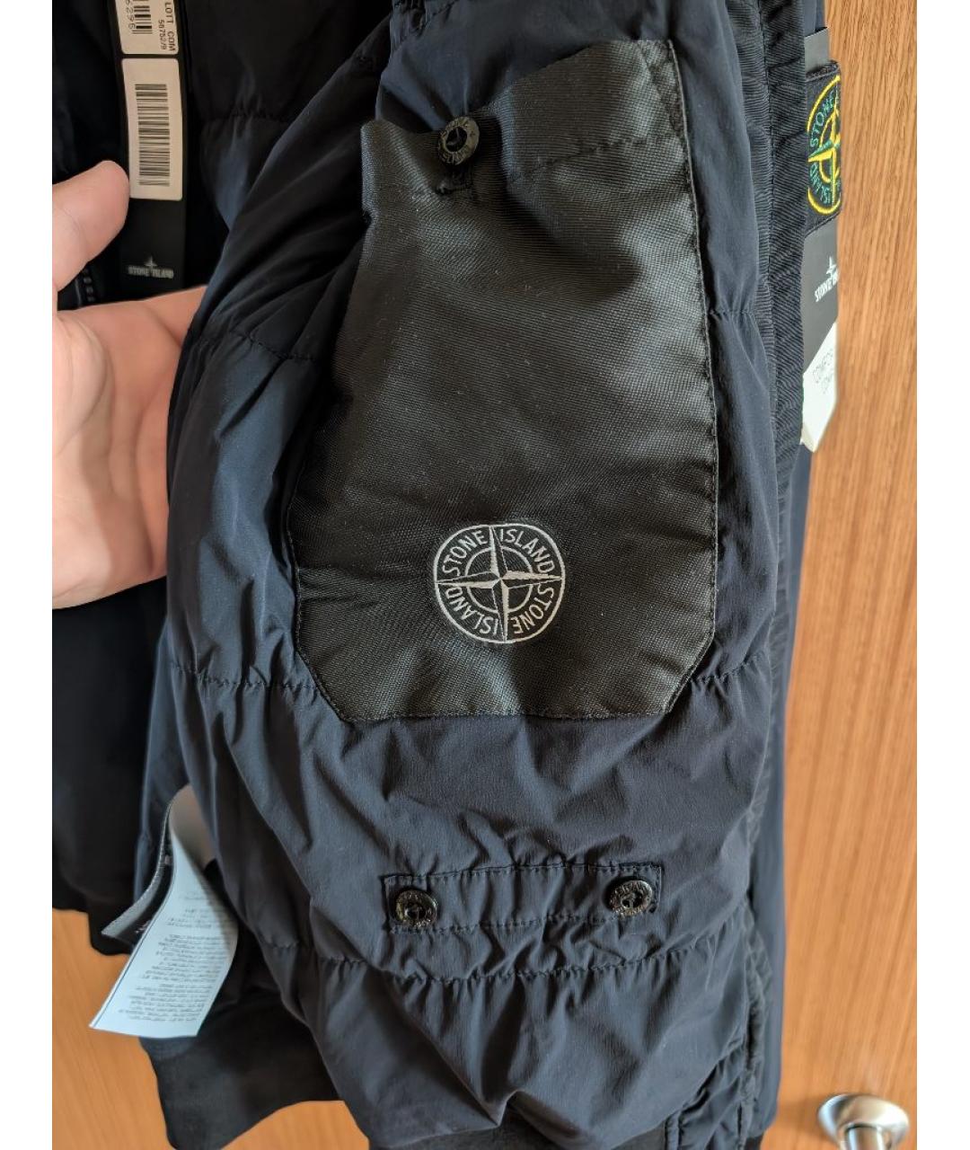 STONE ISLAND Темно-синяя полиамидовая куртка, фото 7