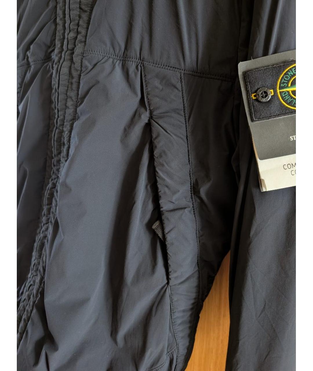 STONE ISLAND Темно-синяя полиамидовая куртка, фото 4