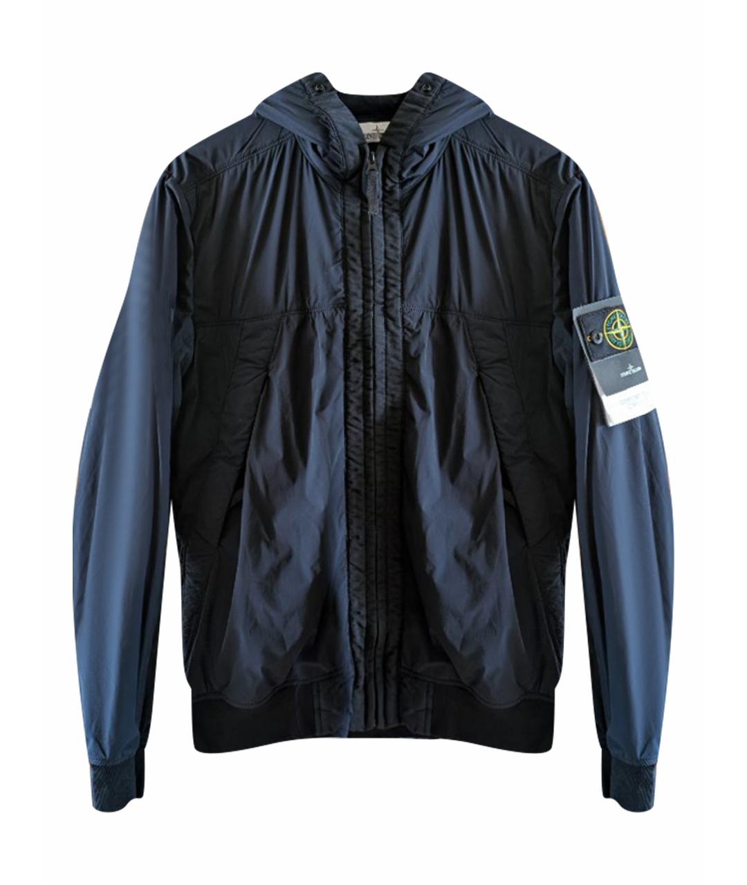 STONE ISLAND Темно-синяя полиамидовая куртка, фото 1