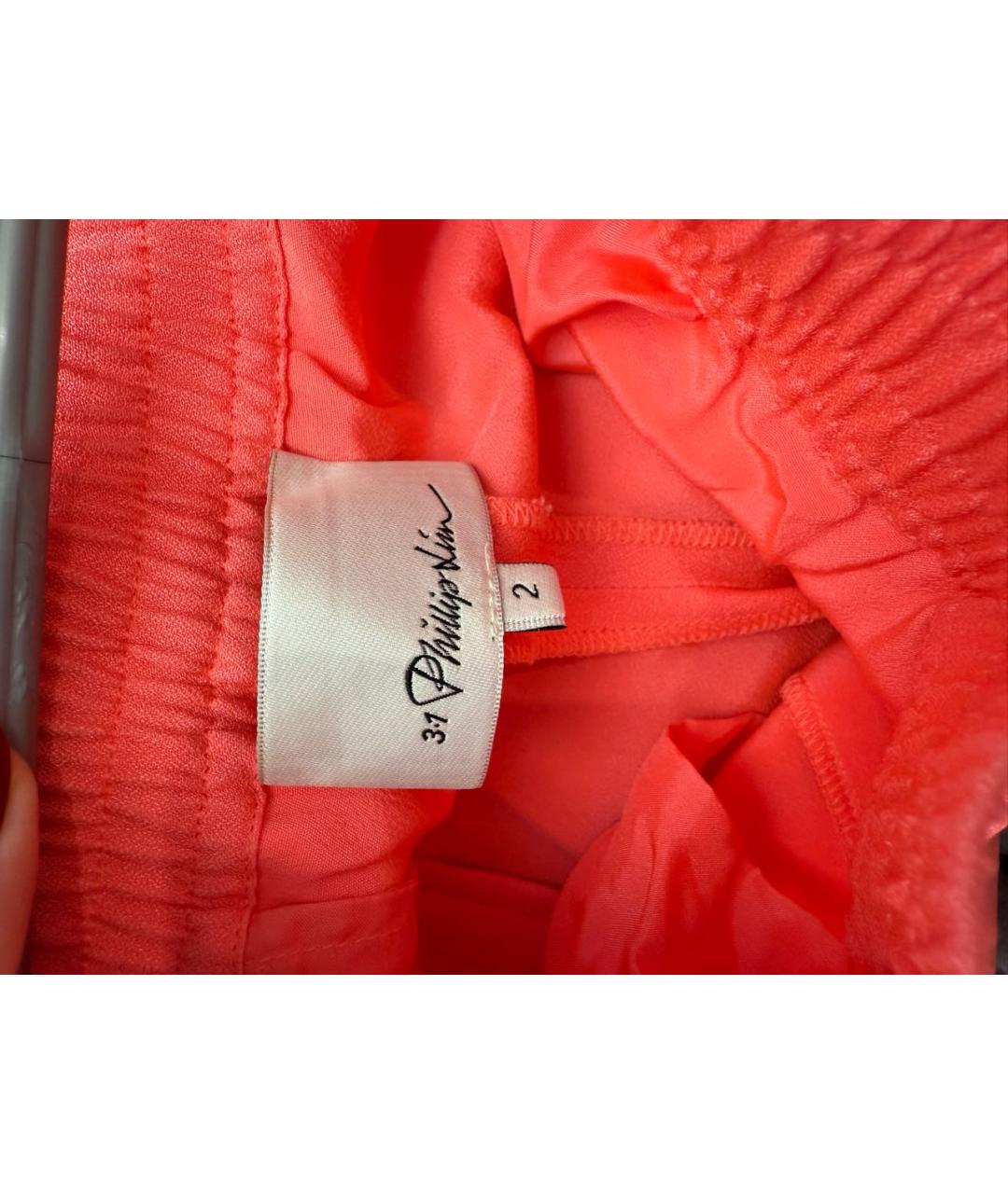 3.1 PHILLIP LIM Розовые шелковые брюки узкие, фото 4