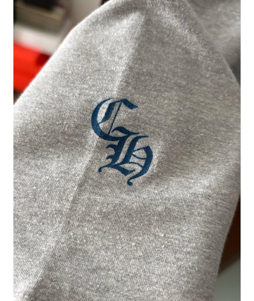 CHROME HEARTS Антрацитовые хлопковые леггинсы и велосипедки, фото 4