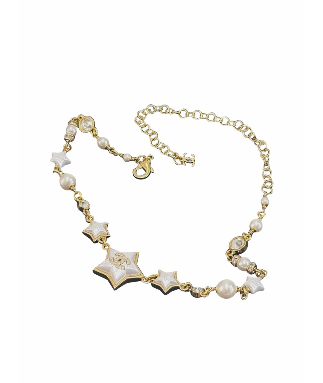 CHANEL Белое колье, фото 1