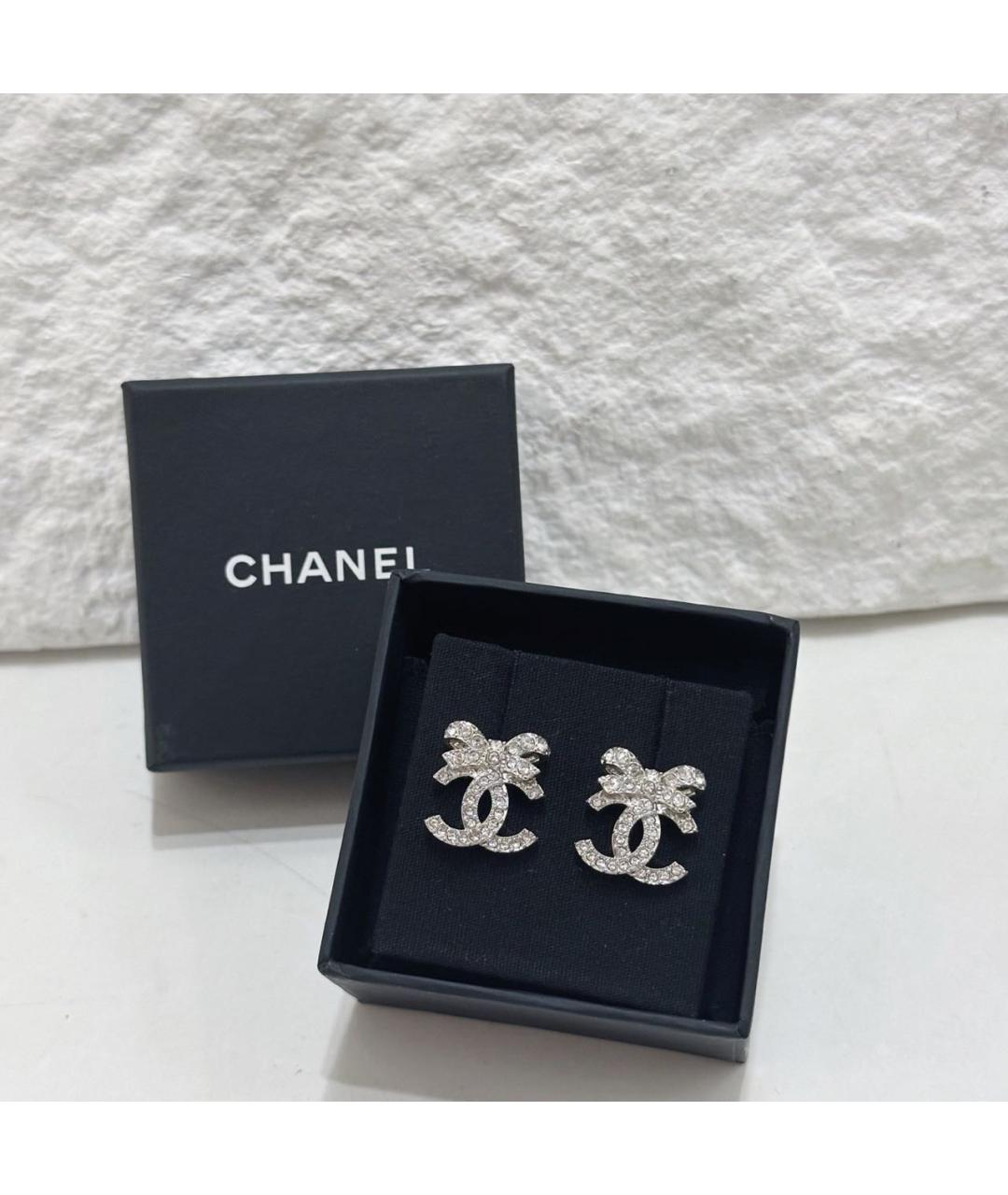 CHANEL Серебряные серьги, фото 3