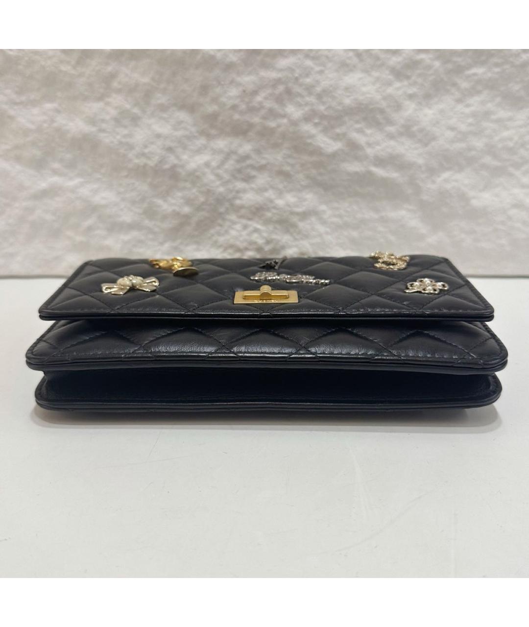 CHANEL Черная кожаная сумка через плечо, фото 6