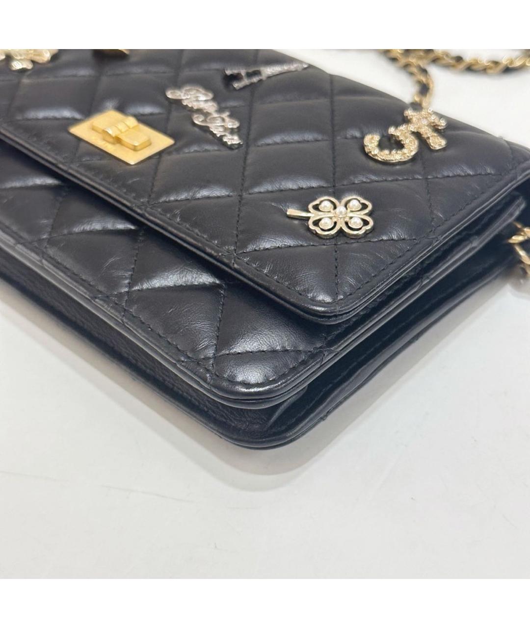 CHANEL Черная кожаная сумка через плечо, фото 5