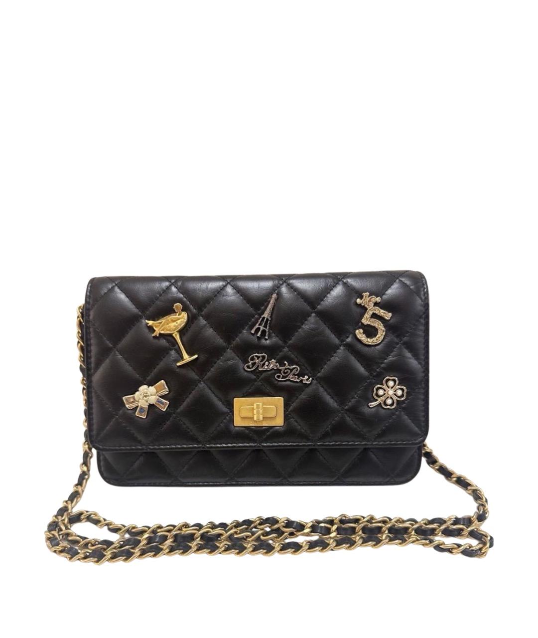 CHANEL Черная кожаная сумка через плечо, фото 1