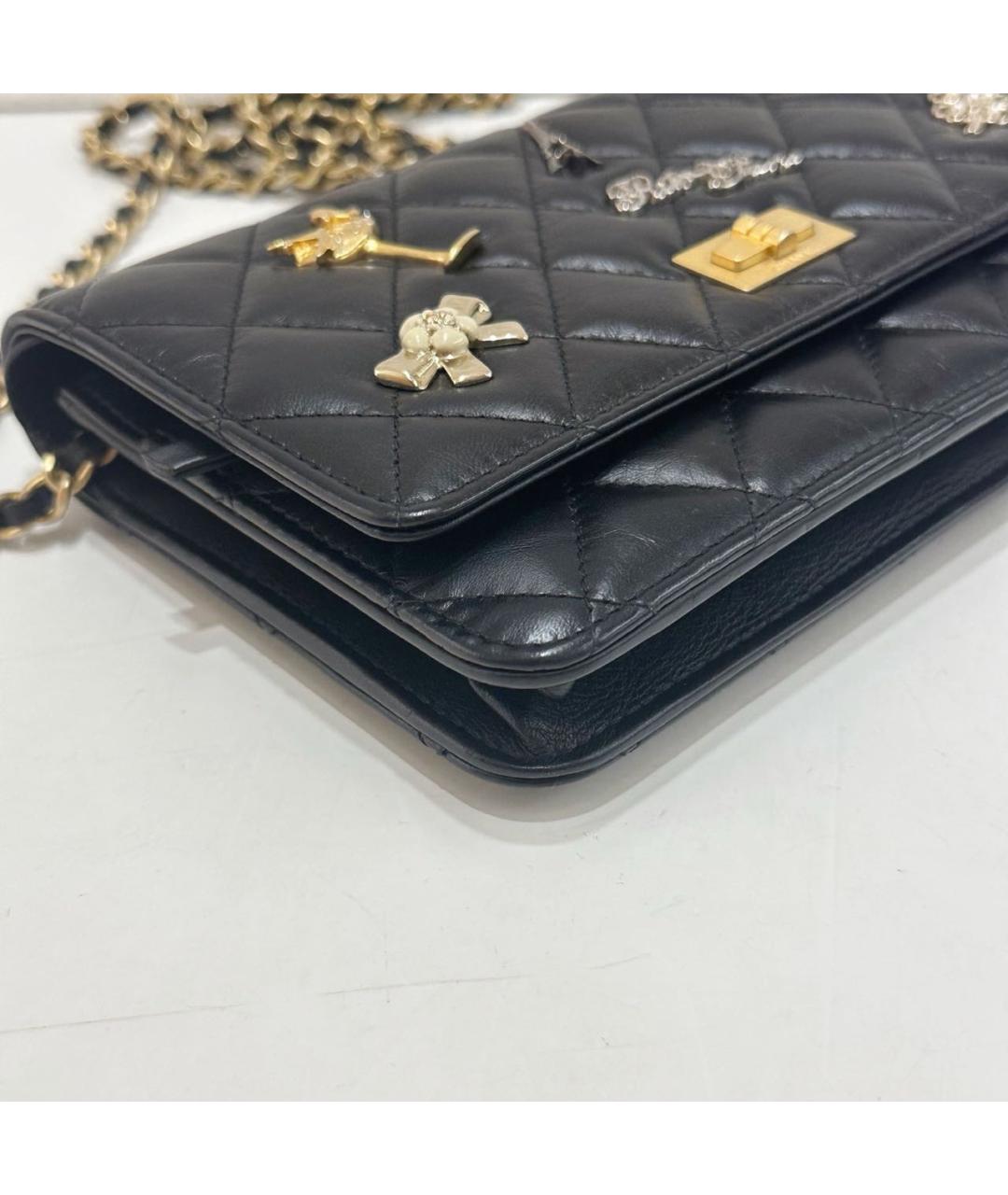 CHANEL Черная кожаная сумка через плечо, фото 4