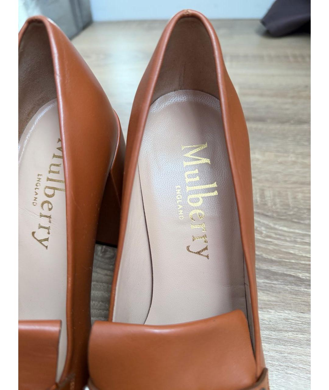 MULBERRY Коричневые кожаные туфли, фото 3