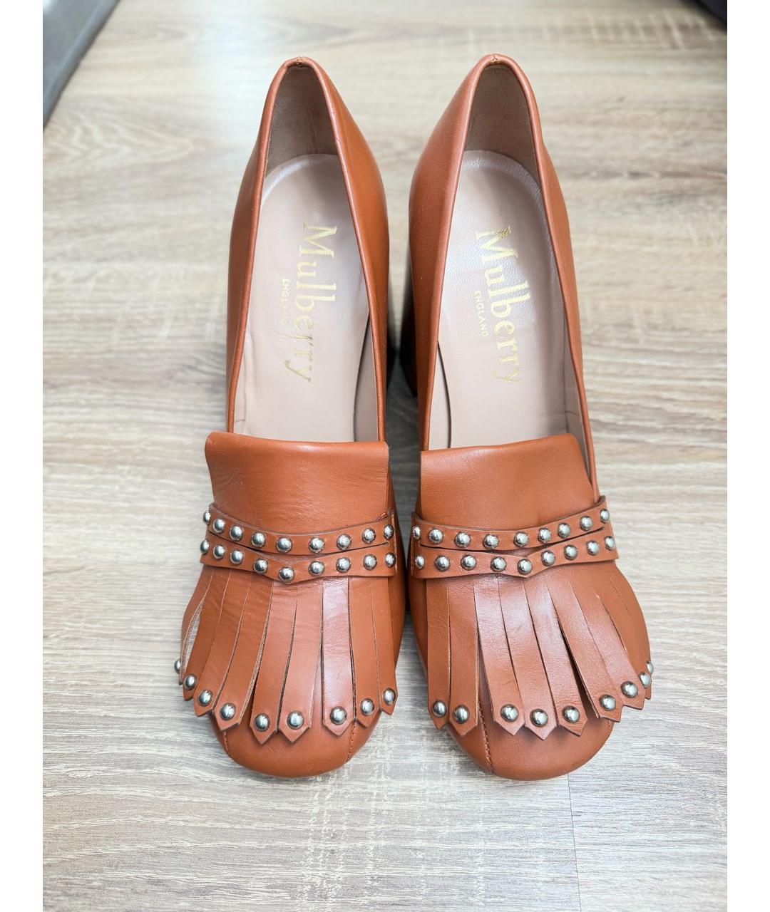 MULBERRY Коричневые кожаные туфли, фото 2