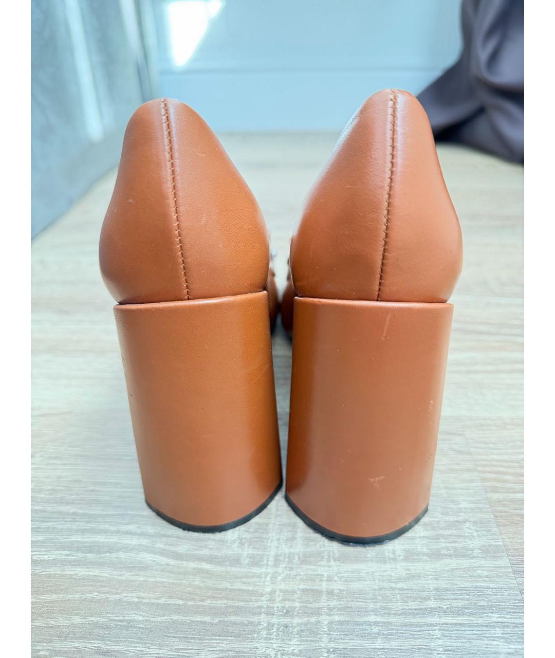 MULBERRY Коричневые кожаные туфли, фото 4