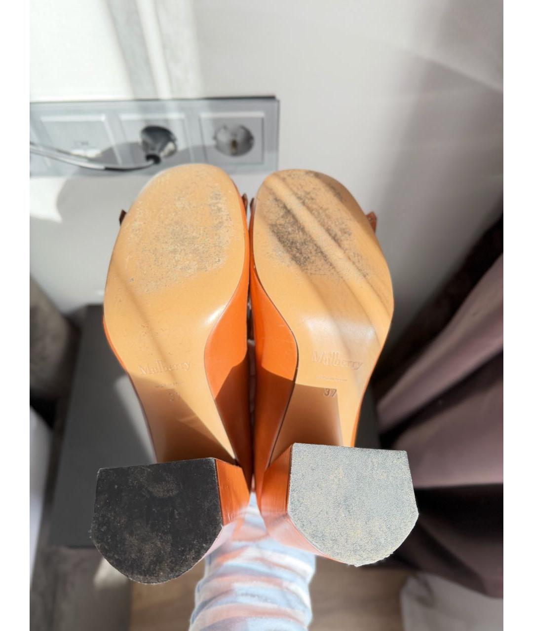 MULBERRY Коричневые кожаные туфли, фото 7